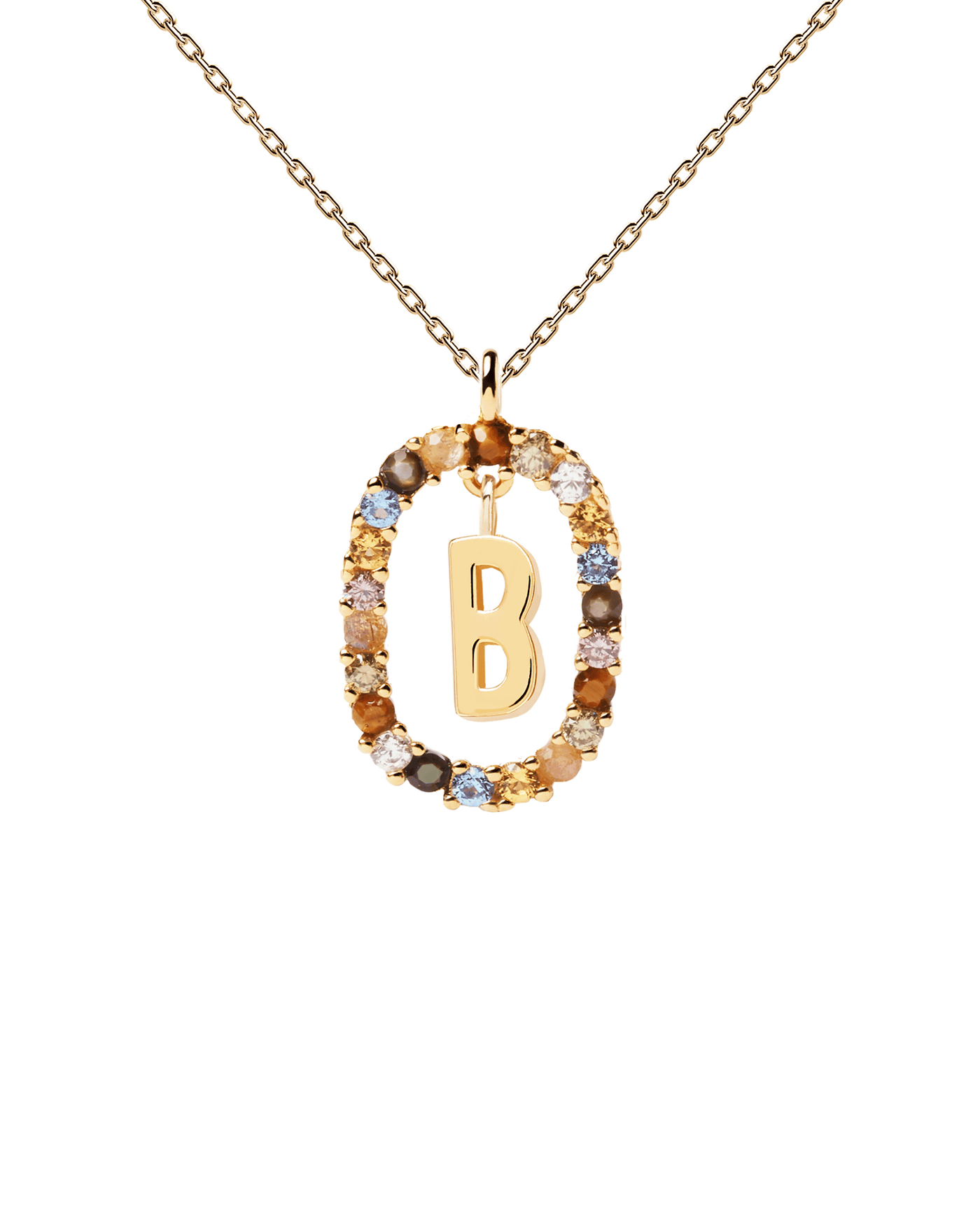 Letter B Necklace - 
  
    Sterling Silver / 18K Gold plating
  
