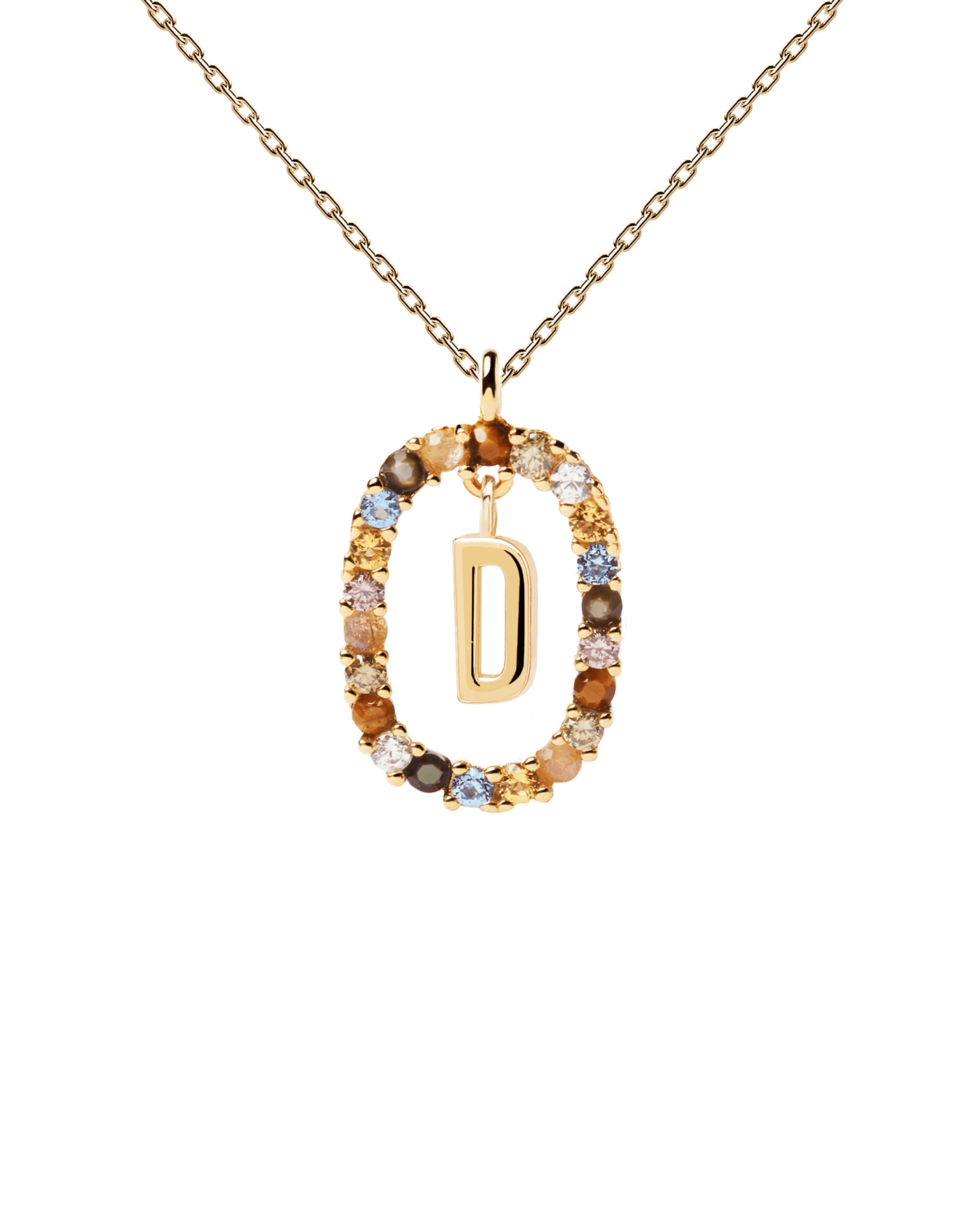 Letter D Necklace - 
  
    Sterling Silver / 18K Gold plating
  
