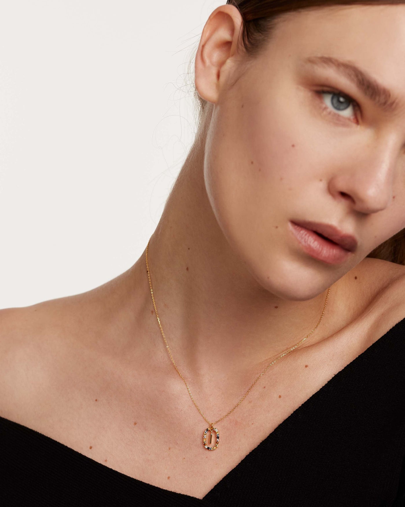 Collier Lettre I 
  
    Argent massif / Placage Or 18 Ct
  
