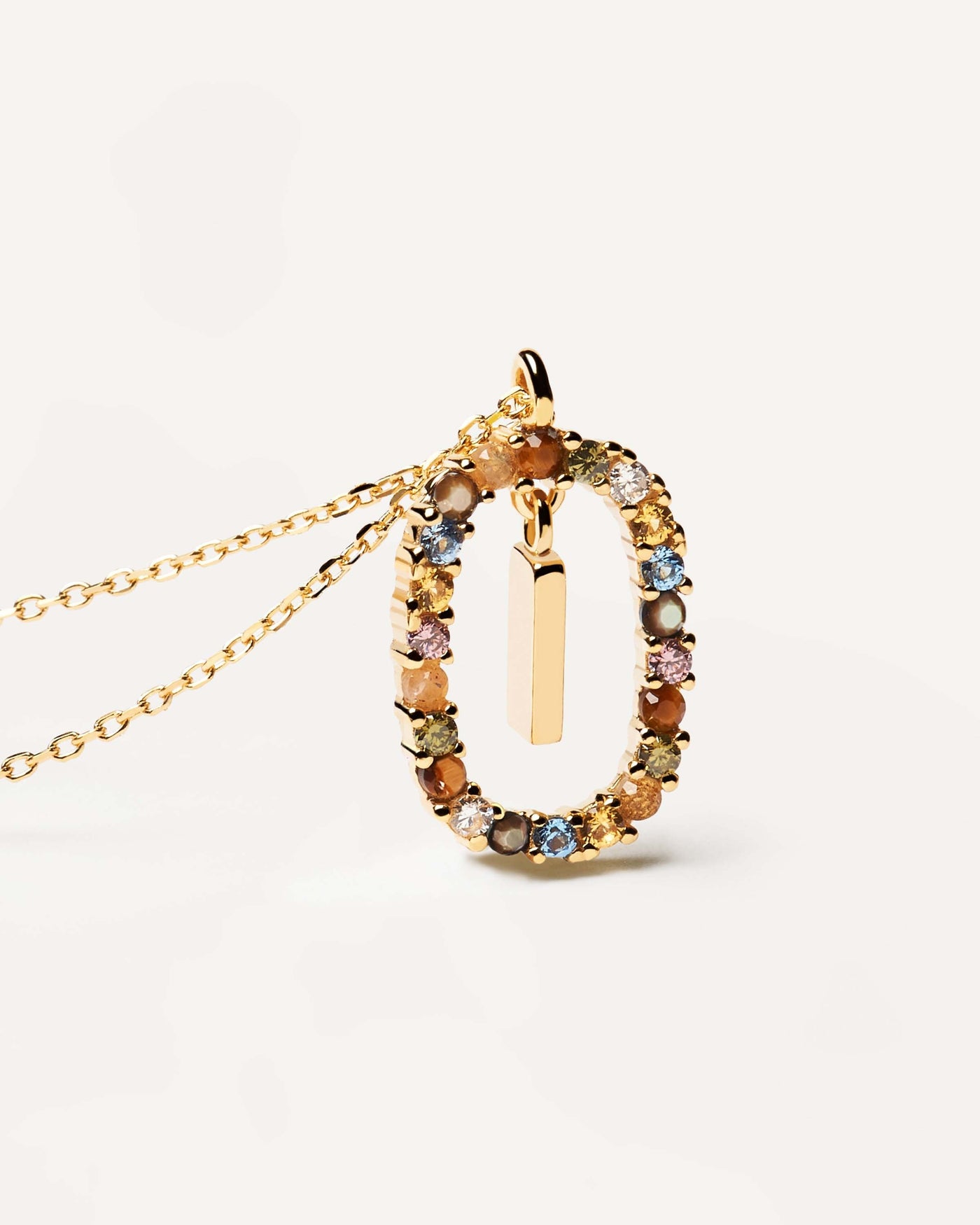 Crystal and zirconia Labradorite necklaces
