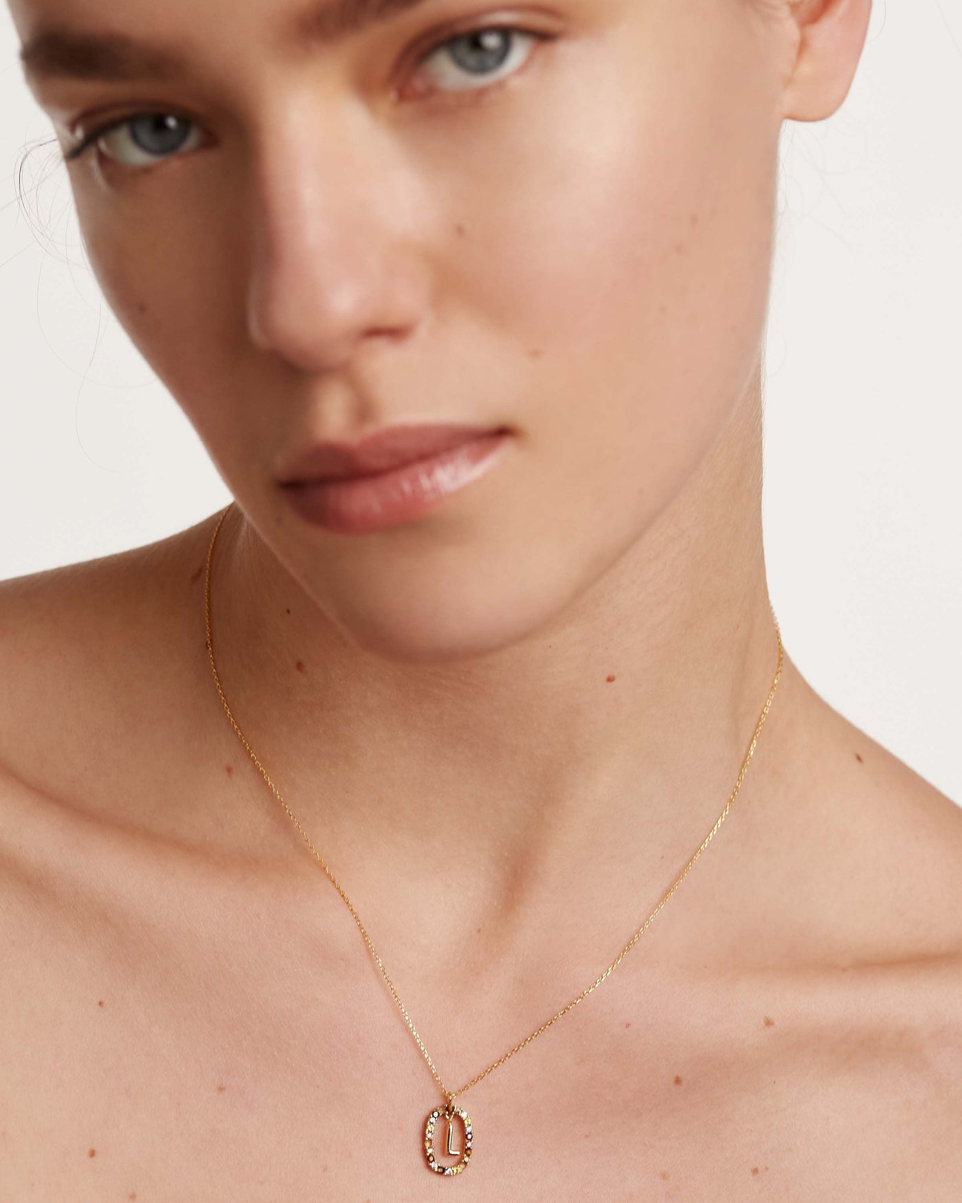 Collier Lettre L - 
  
    Argent massif / Placage Or 18 Ct
  

