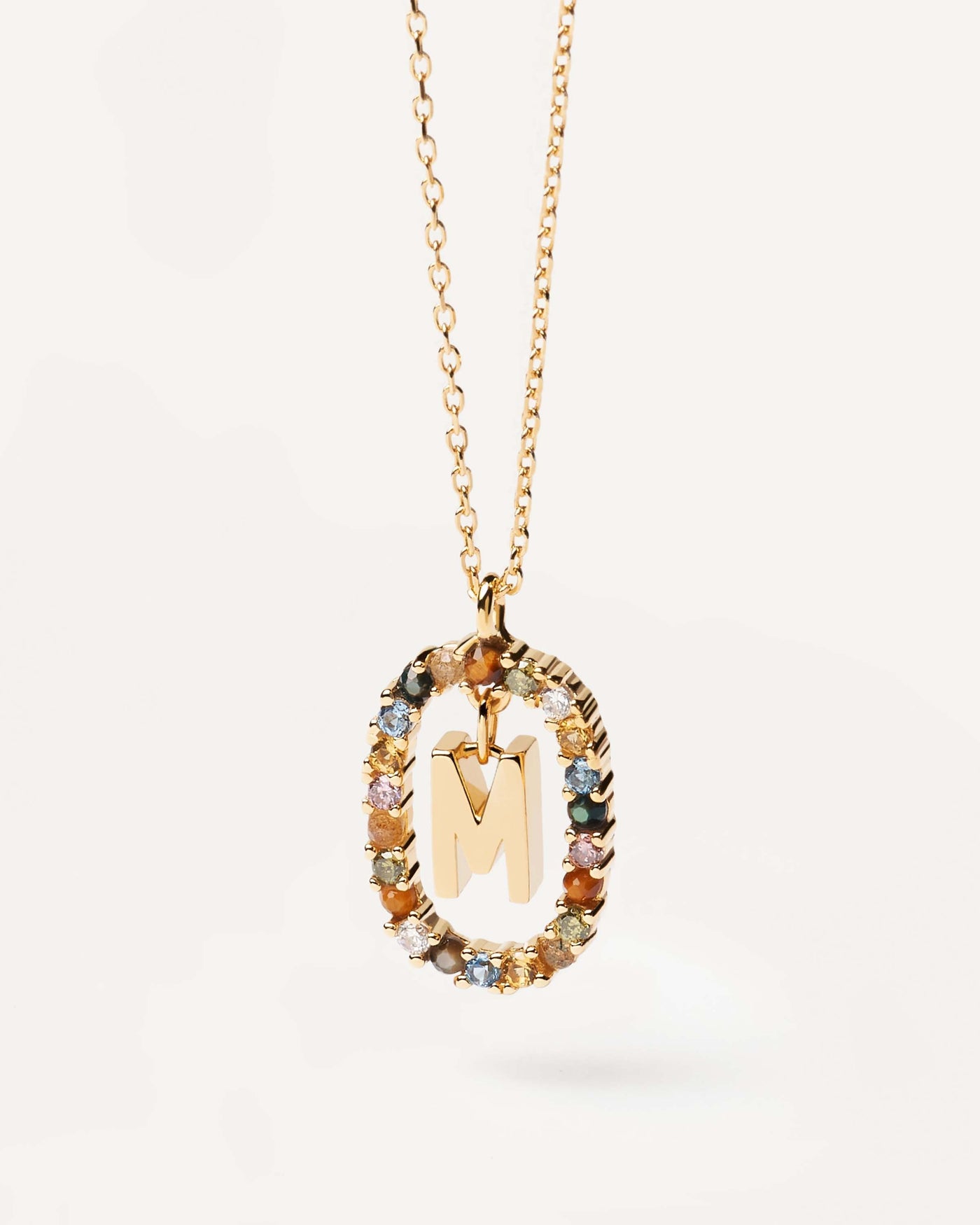Letter m necklace silver deals