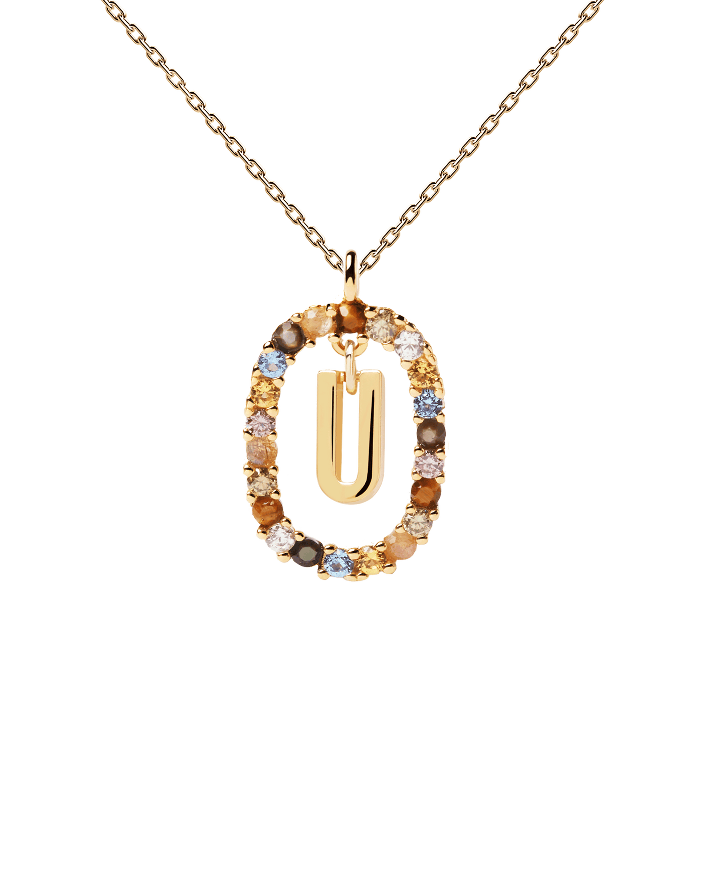 Letter U Necklace - 
  
    Sterling Silver / 18K Gold plating
  
