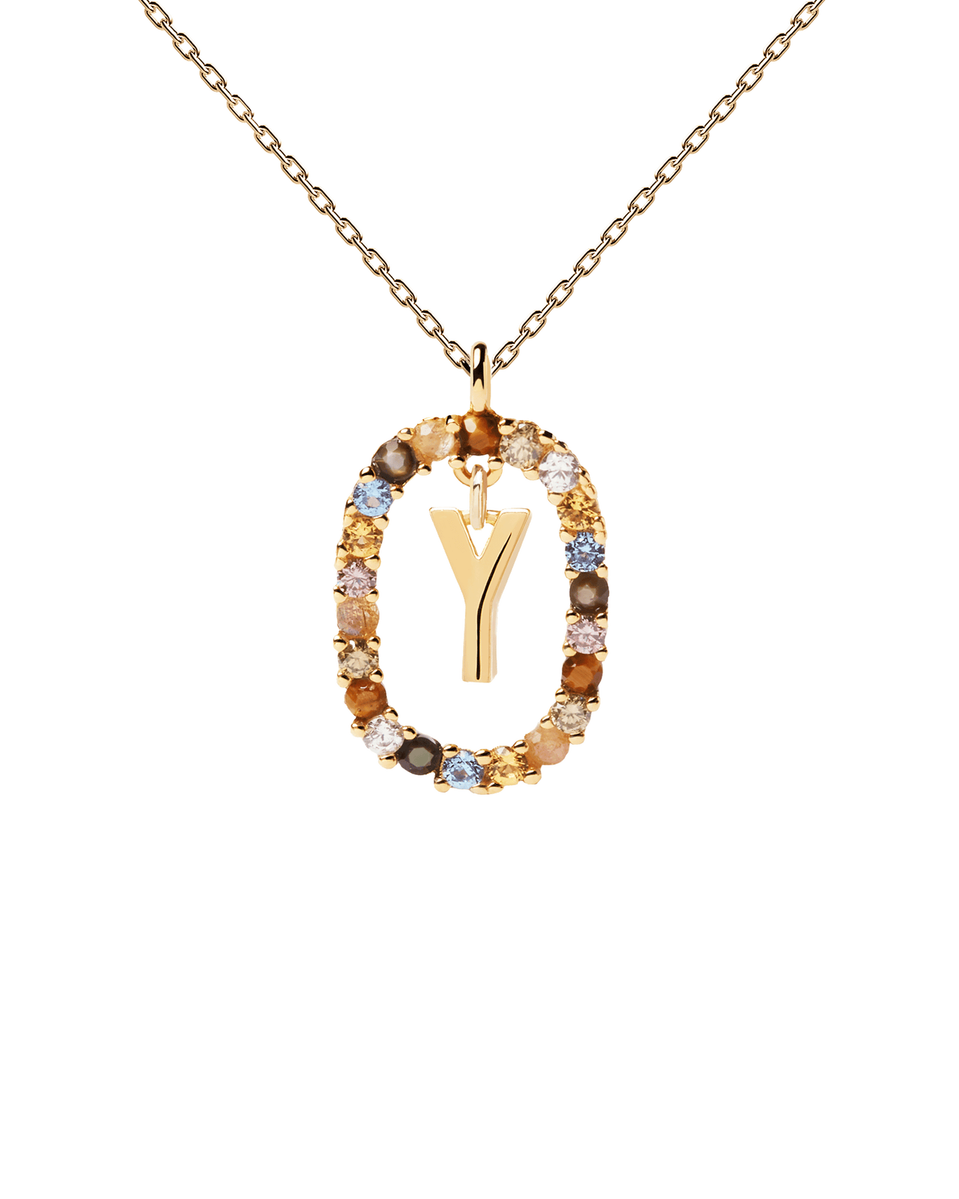 Letter Y Necklace - 
  
    Sterling Silver / 18K Gold plating
  
