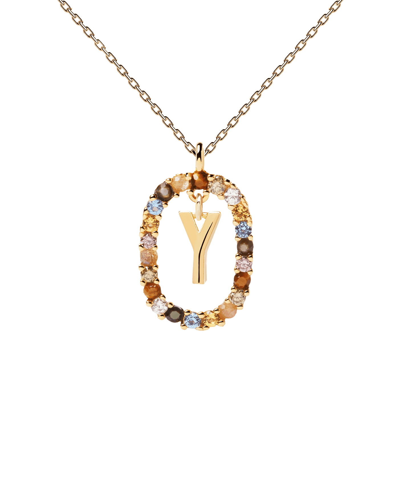 Buchstaben Y Halskette - 
  
    Sterling Silber / 18K Goldplattierung
  
