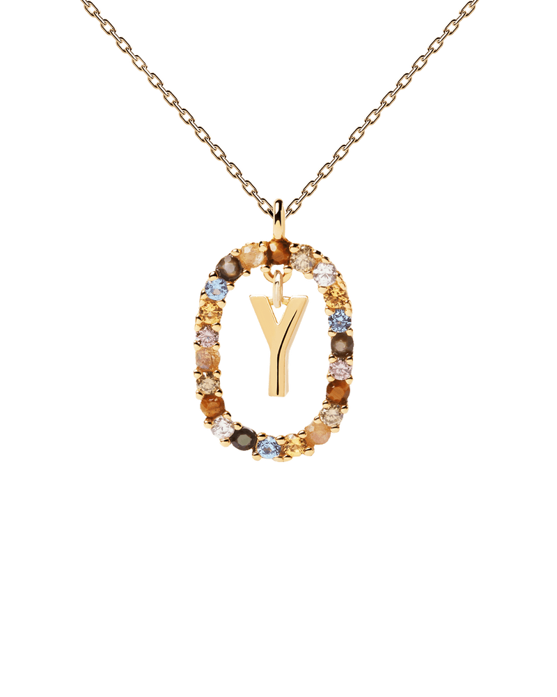 Letter Y Necklace - 
  
    Sterling Silver / 18K Gold plating
  
