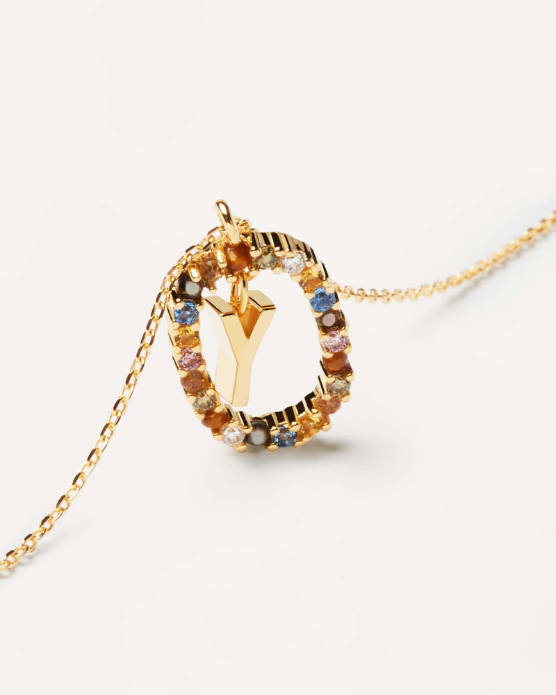 Letter Y Necklace - 
  
    Sterling Silver / 18K Gold plating
  
