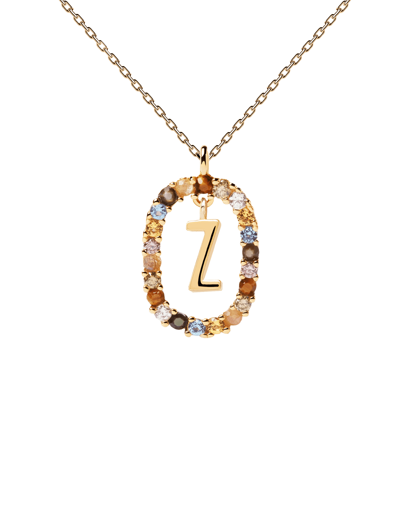 Buchstaben Z Halskette - 
  
    Sterling Silber / 18K Goldplattierung
  
