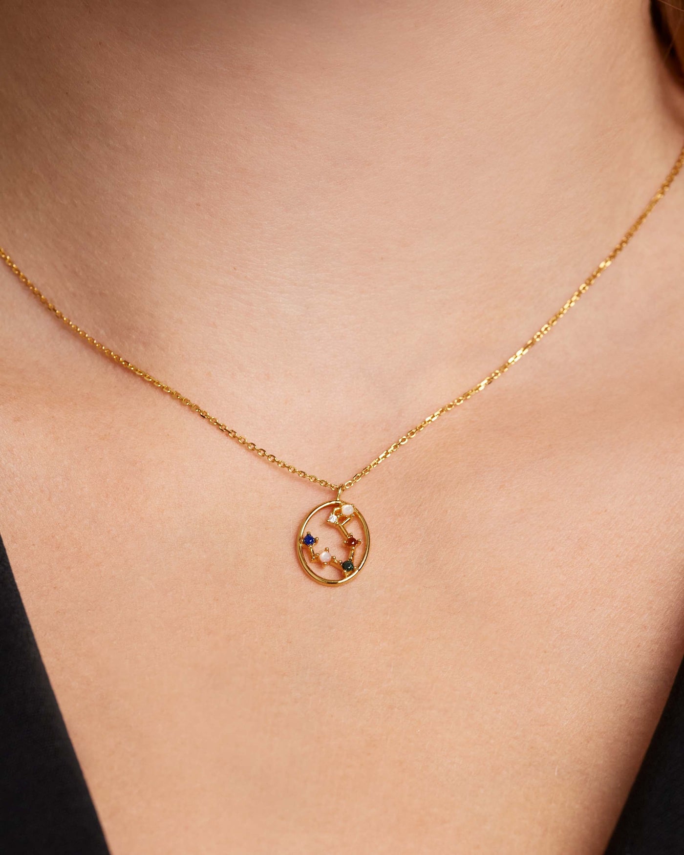 Crystal and zirconia Lapislazuli necklaces