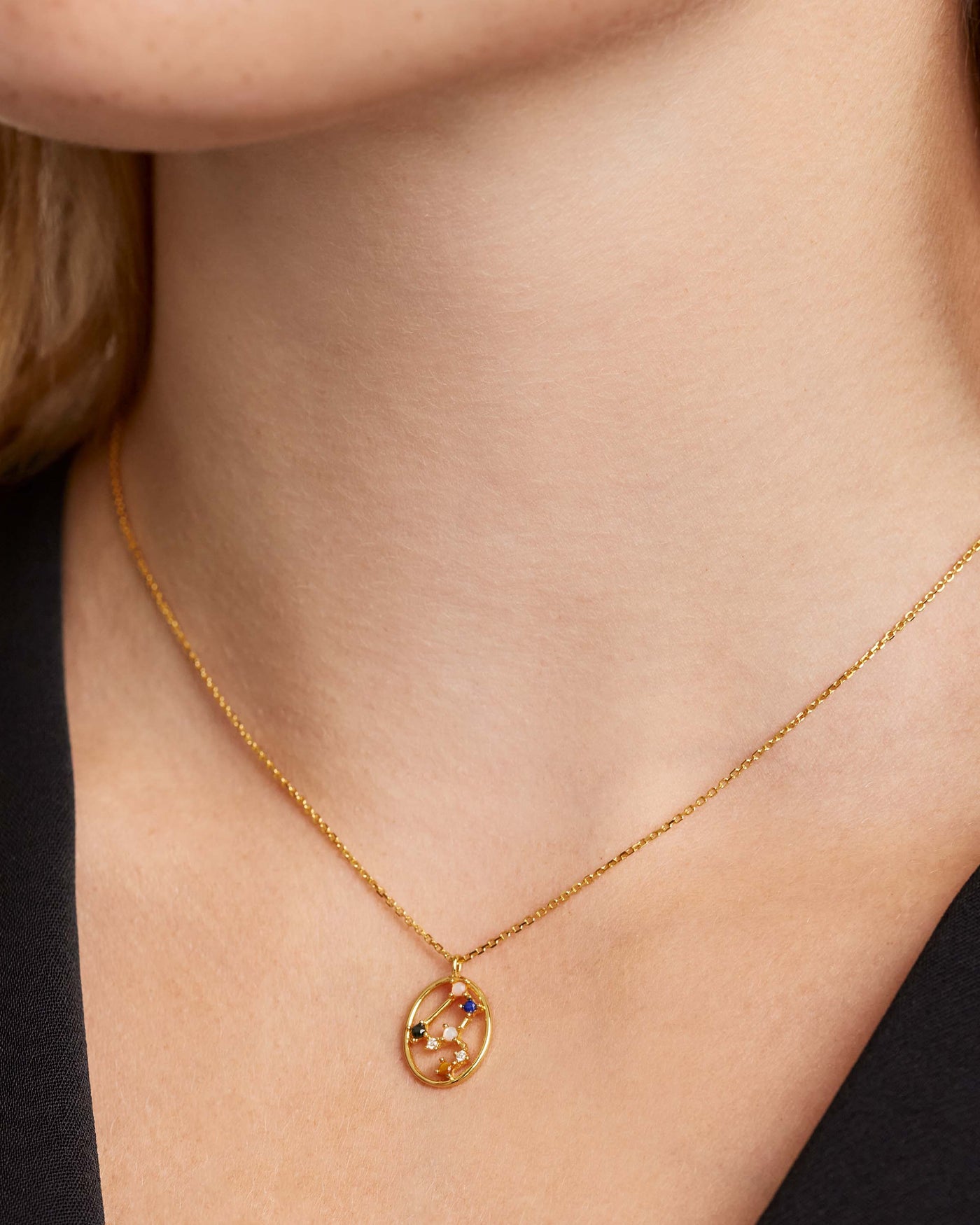 Crystal and zirconia Lapislazuli necklaces