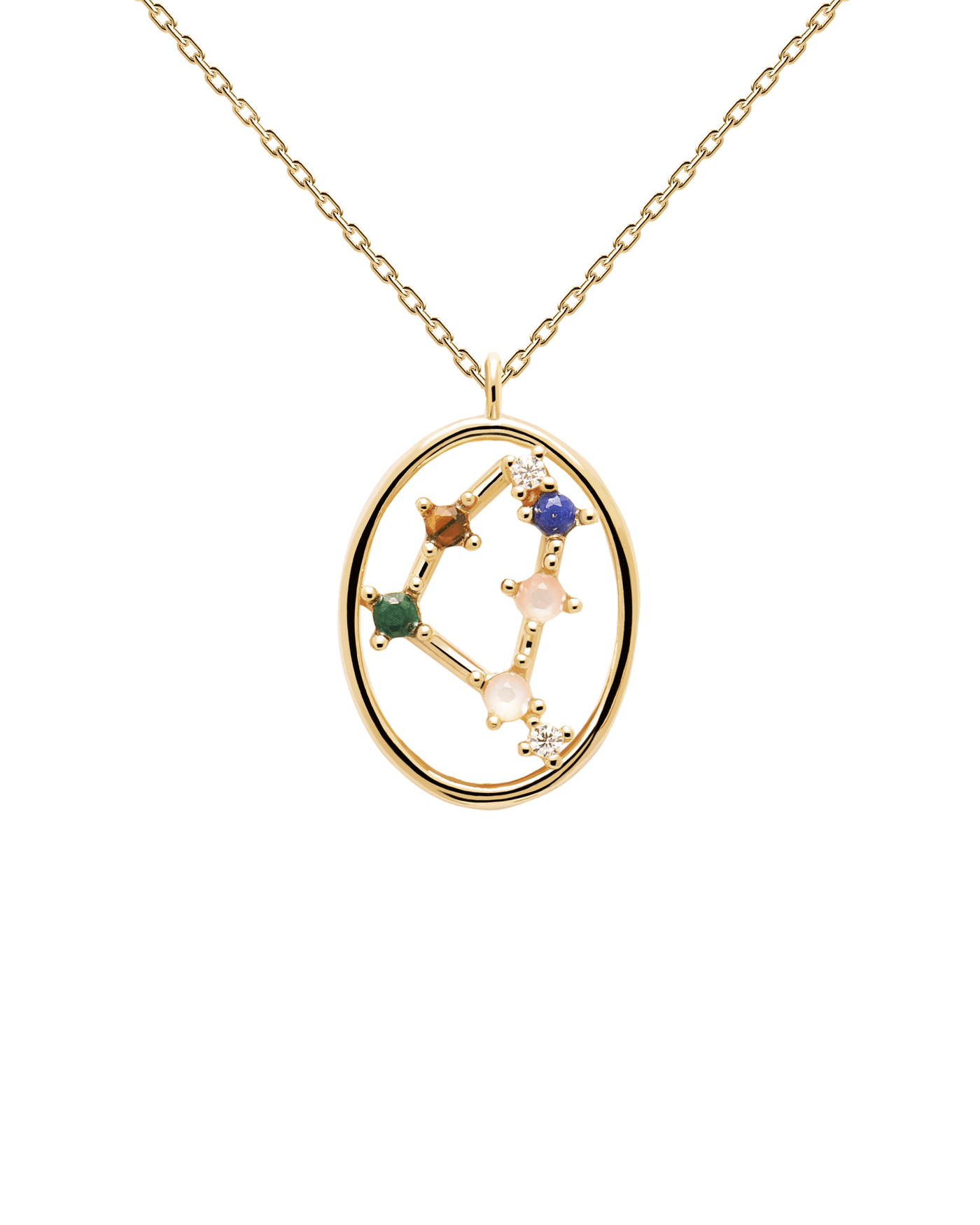 Crystal and zirconia Lapislazuli necklaces