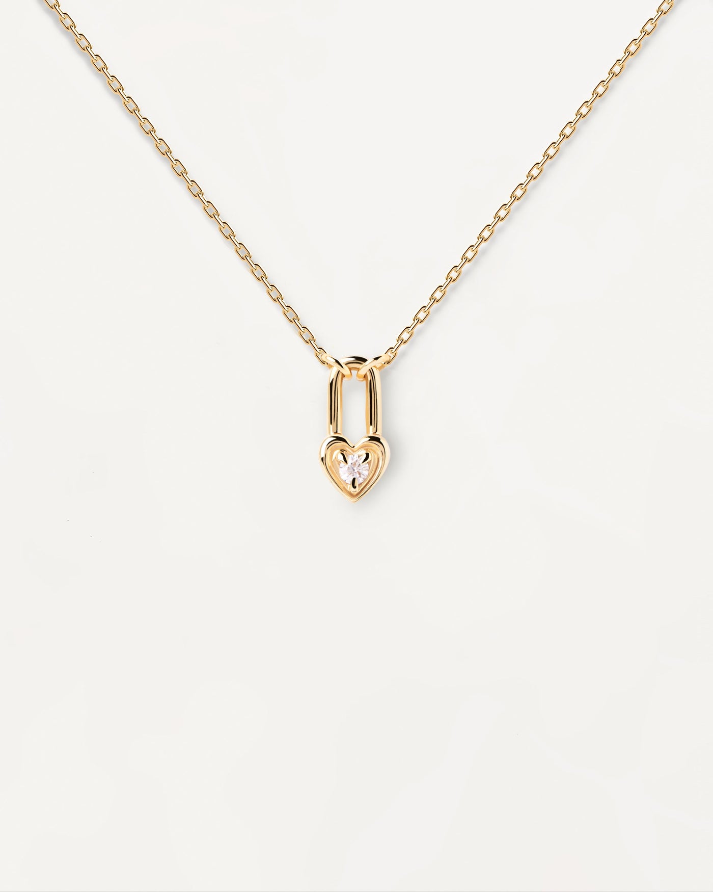 Heart Padlock Necklace - 
  
    Sterling Silver / 18K Gold plating
  
