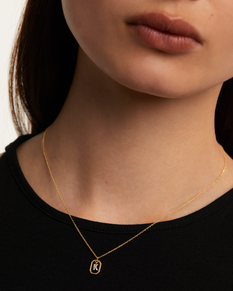 Mini Letter Necklace - 
  
    Sterling Silver / 18K Gold plating
  
