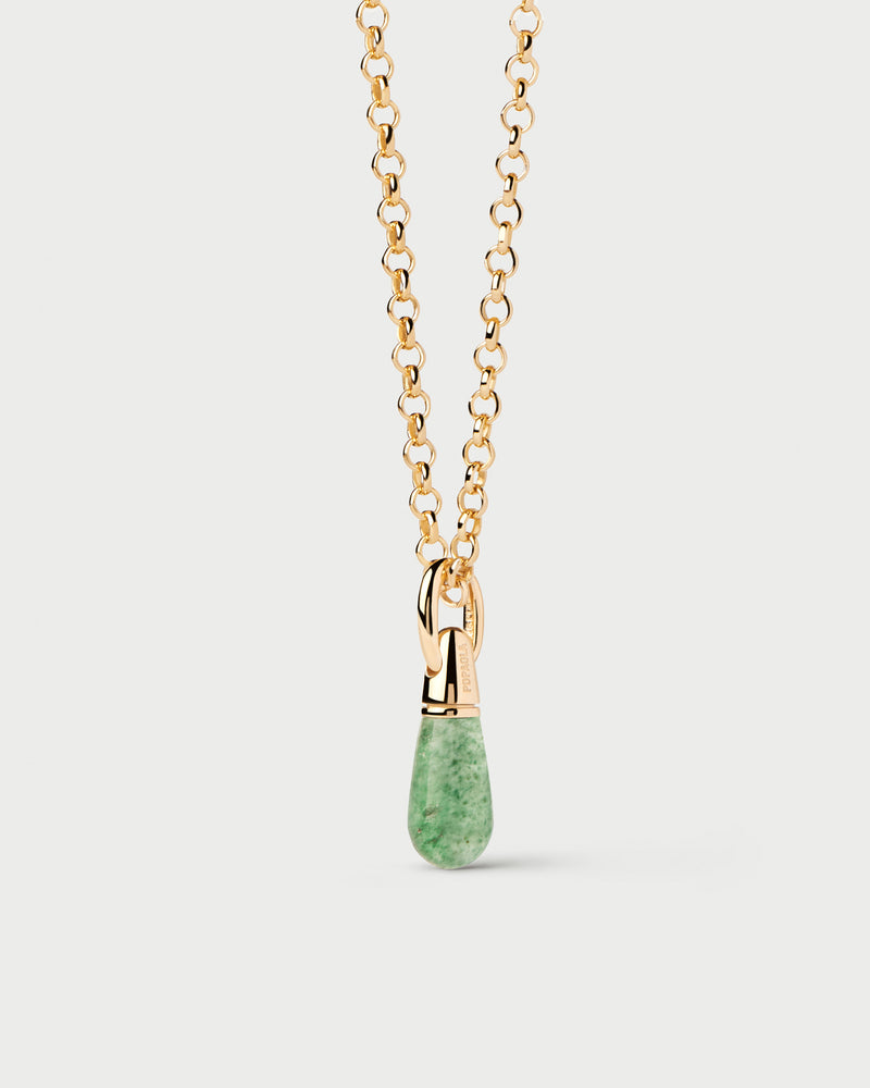 Ciondolo Avventurina Verde Drop - 
  
    Argento sterling / Placcatura in Oro 18K
  
