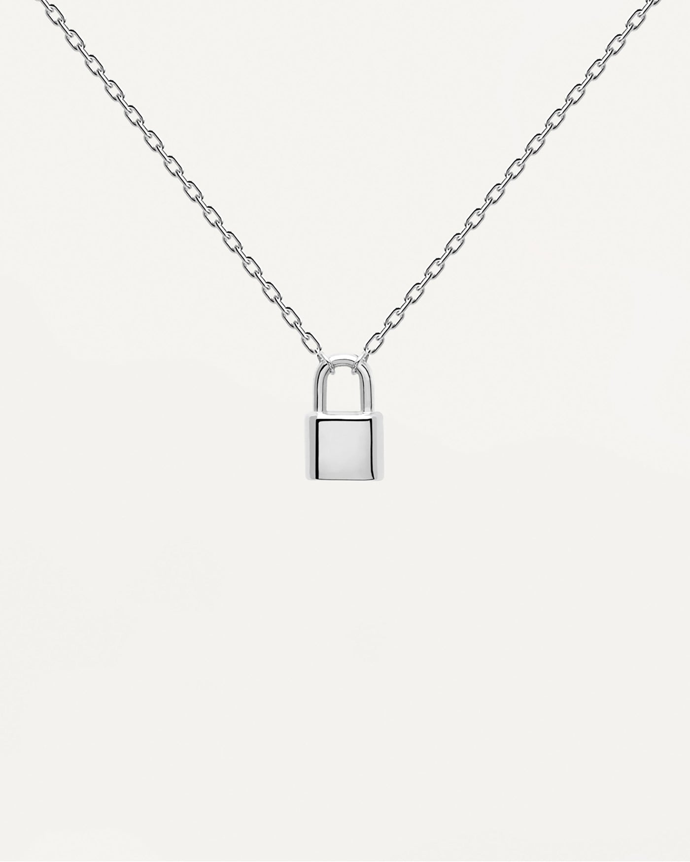 PD Paola Womens Silver Lock Sterling Silver Necklace
