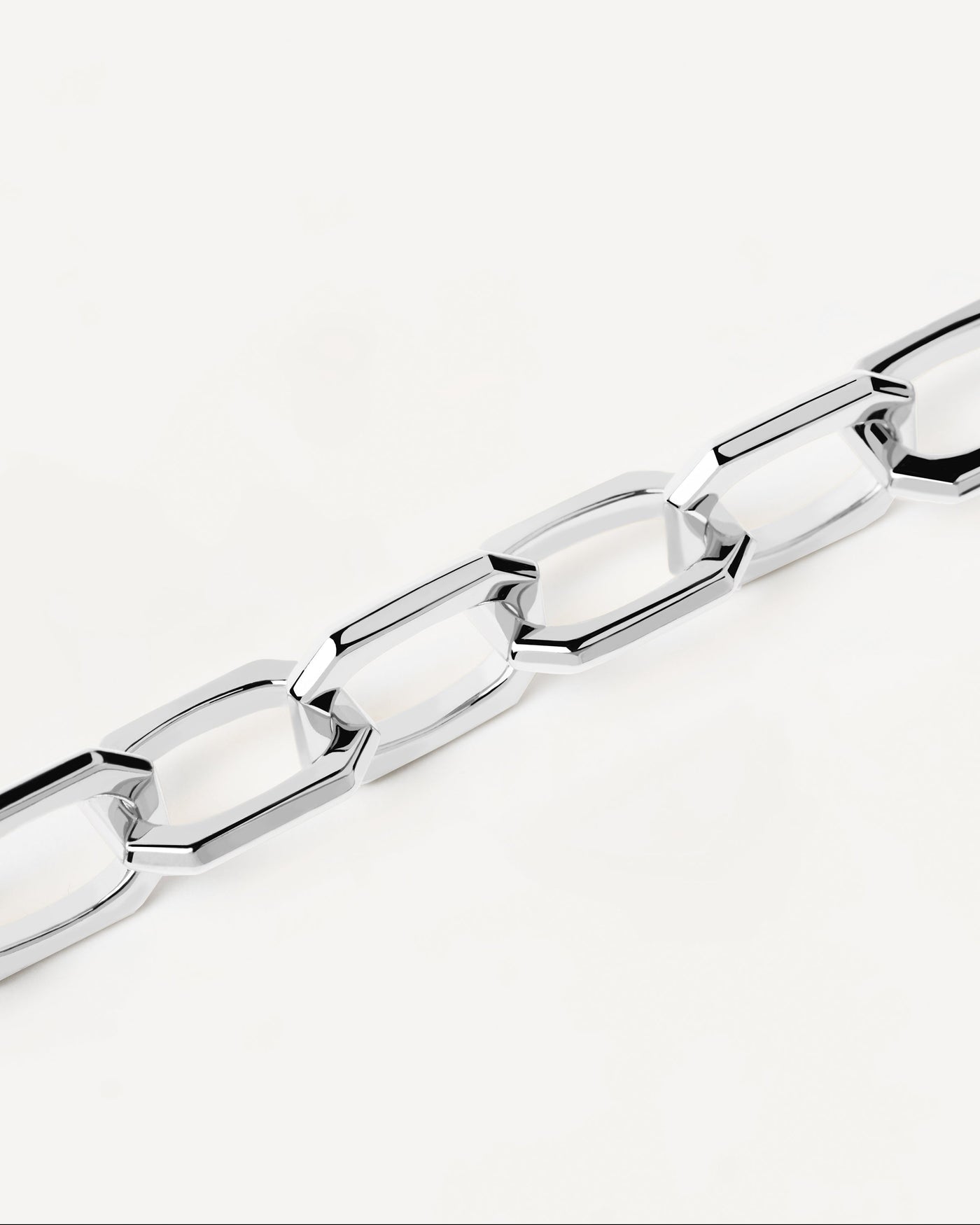 Collar cadena plateado Large Signature - 
  
    Latón / Baño de rodio en plata
  
