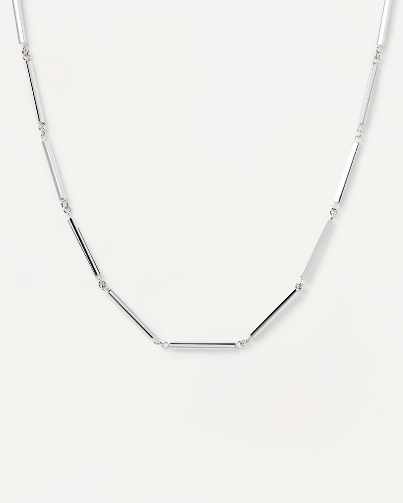 Bar Chain Silver Necklace - 
  
    Sterling Silver
  

