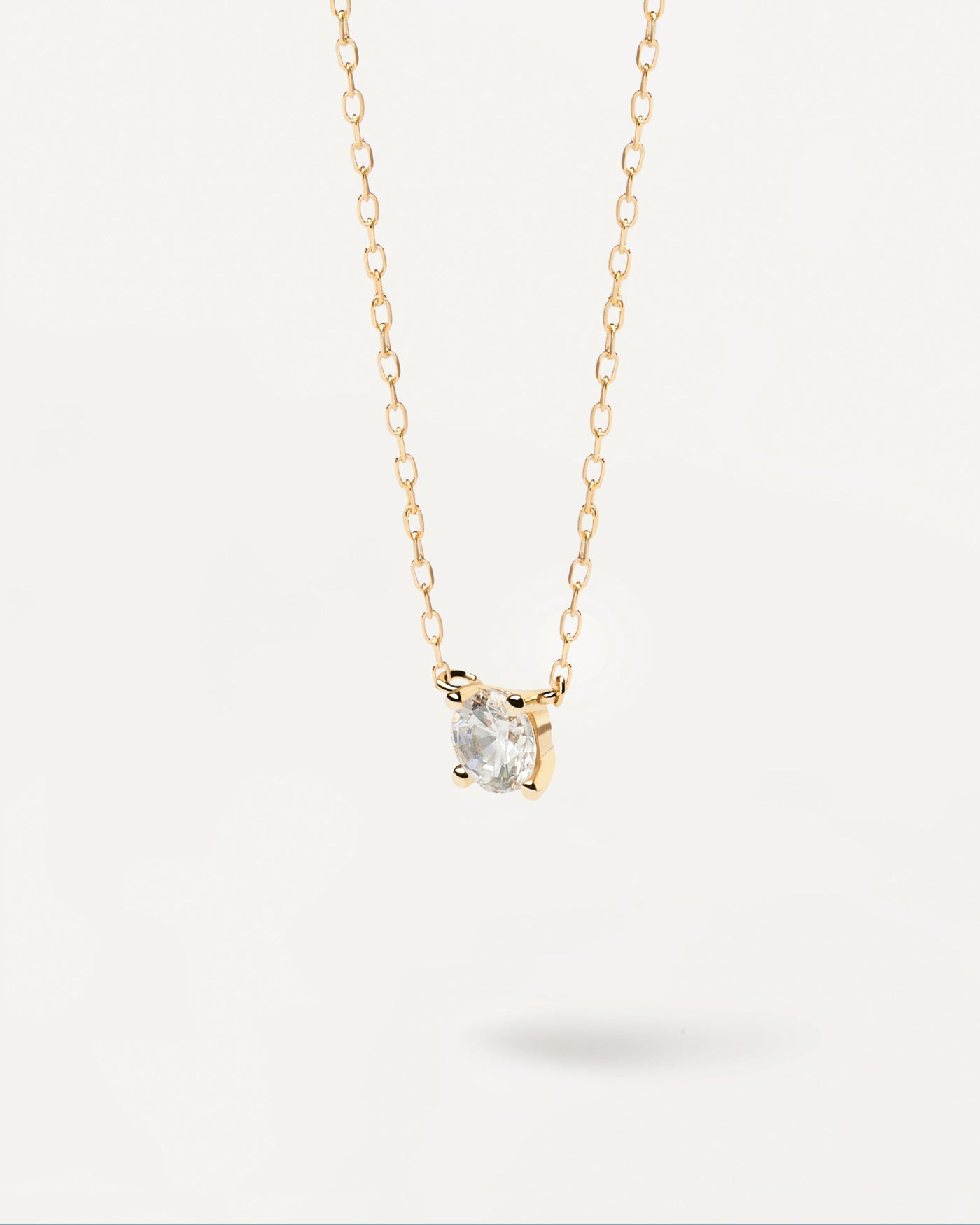 2023 Selection | Diamonds and Gold Solitaire Medium Necklace. Solid yellow gold chain necklace with fine round lab-grown diamond of 0.20 carats. Get the latest arrival from PDPAOLA. Place your order safely and get this Best Seller. Free Shipping.