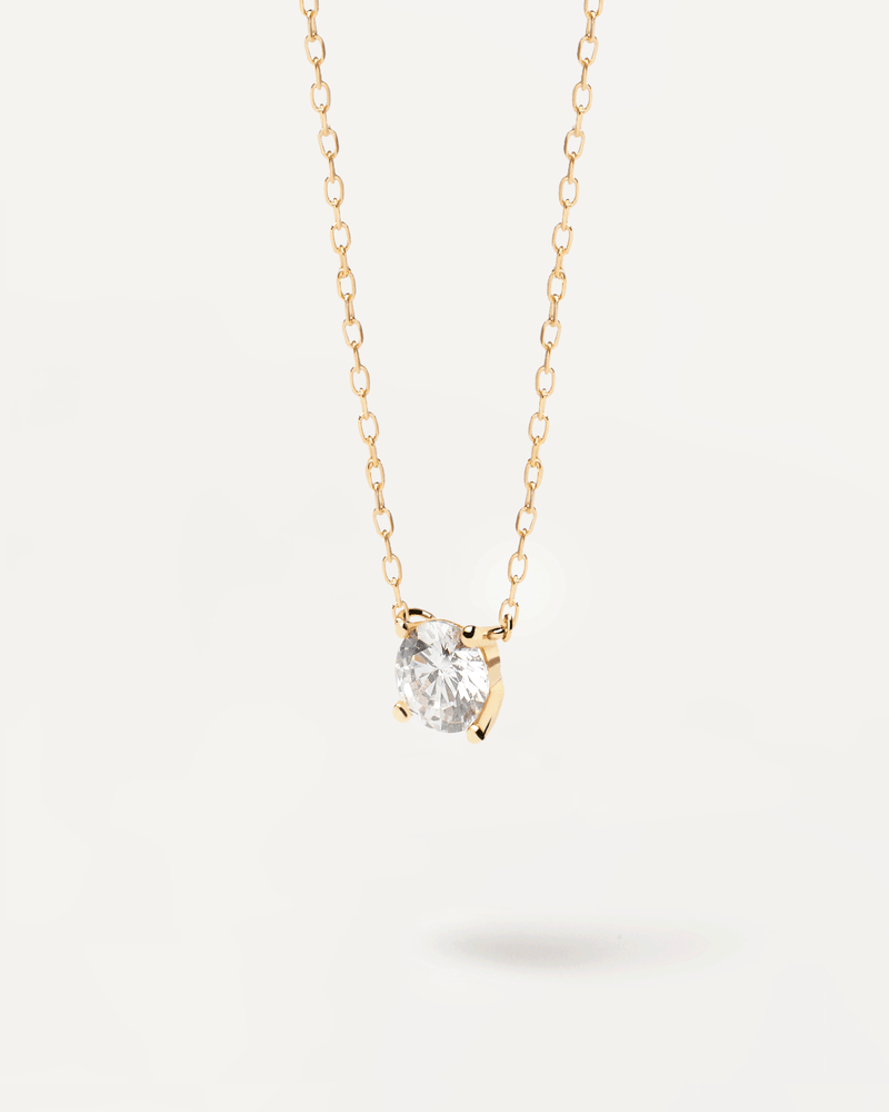 Diamonds and Gold Solitaire Supreme Necklace - 
  
    18K Gold
  
