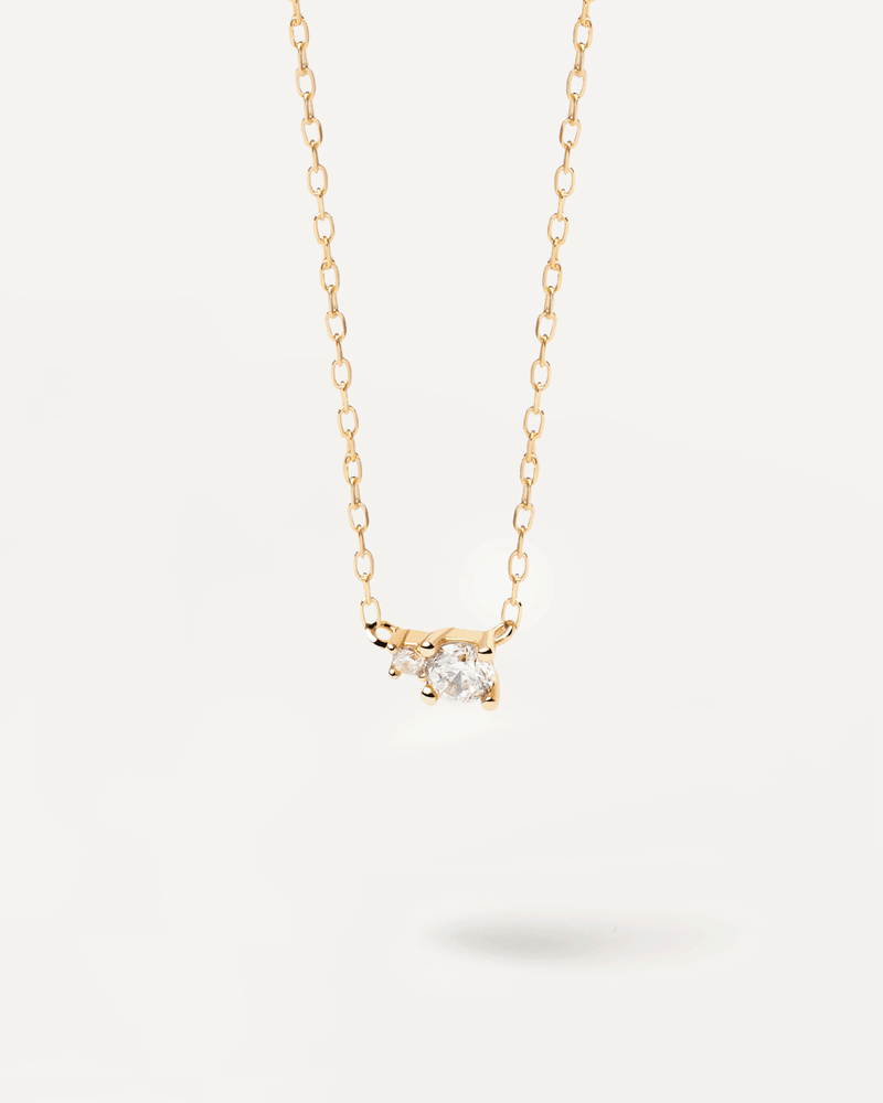 Diamonds and Gold Duo Necklace - 
  
    18K Gold
  
