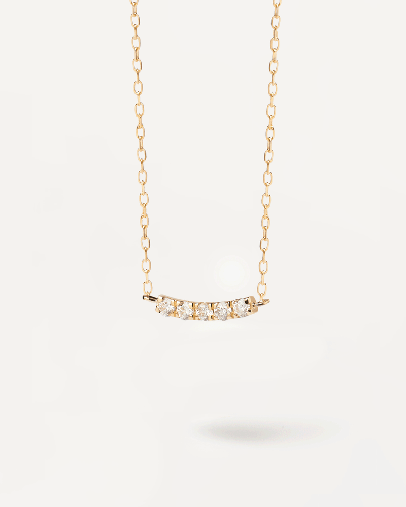 Diamonds and Gold Eternity Necklace - 
  
    18K Gold
  
