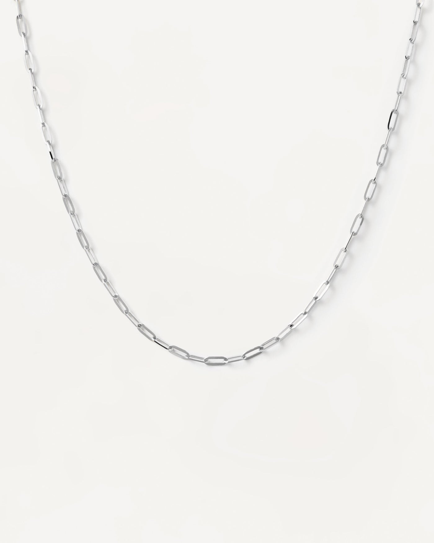 Classic Gigi White necklace, White Gold, 16.5