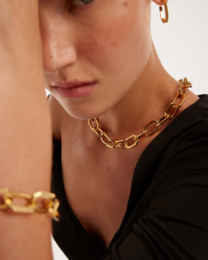 Large Signature Chain Necklace - 
  
    Brass / 18K Gold plating
  
