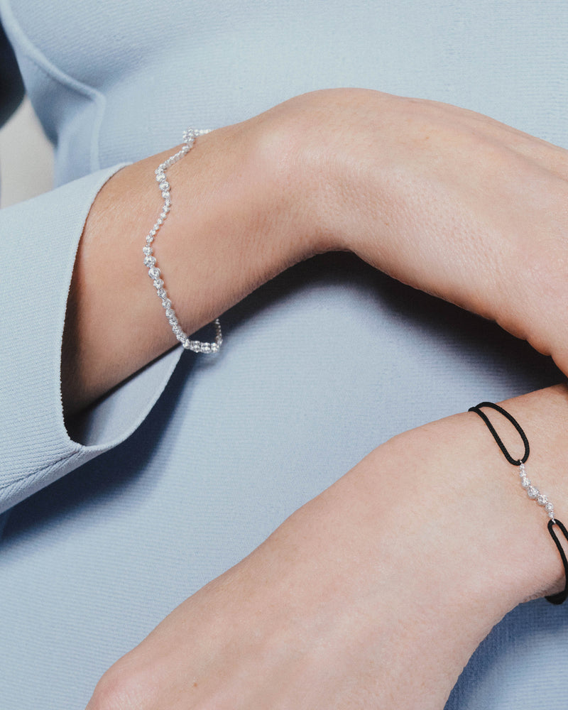 Pulsera de diamantes y oro blanco Venus - 
  
    Oro Blanco 18K / Baño de rodio en plata
  
