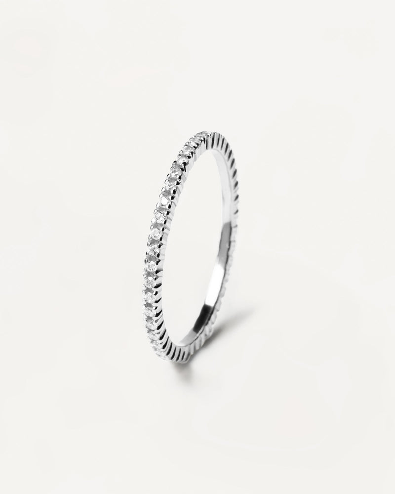 ANILLO DE PLATA DE LEY 925 COMPLETAMENTE ENGARZADO CON CIRCONITA BLANCA