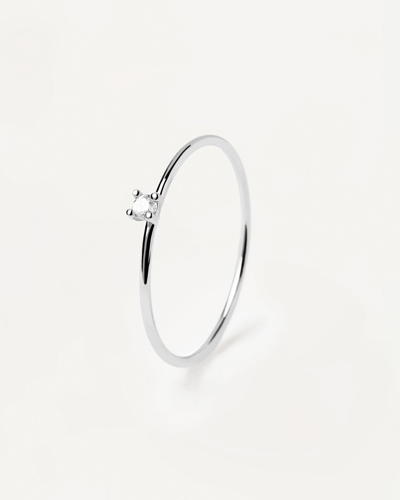 White cheap silver ring