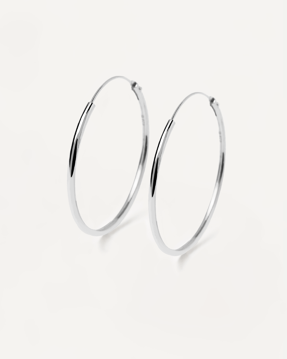 Large Sterling Silver Hinged Endless Hoop Earrings