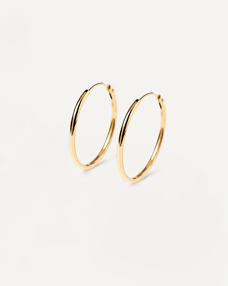 Medium Hoops - 
  
    Sterling Silver / 18K Gold plating
  
