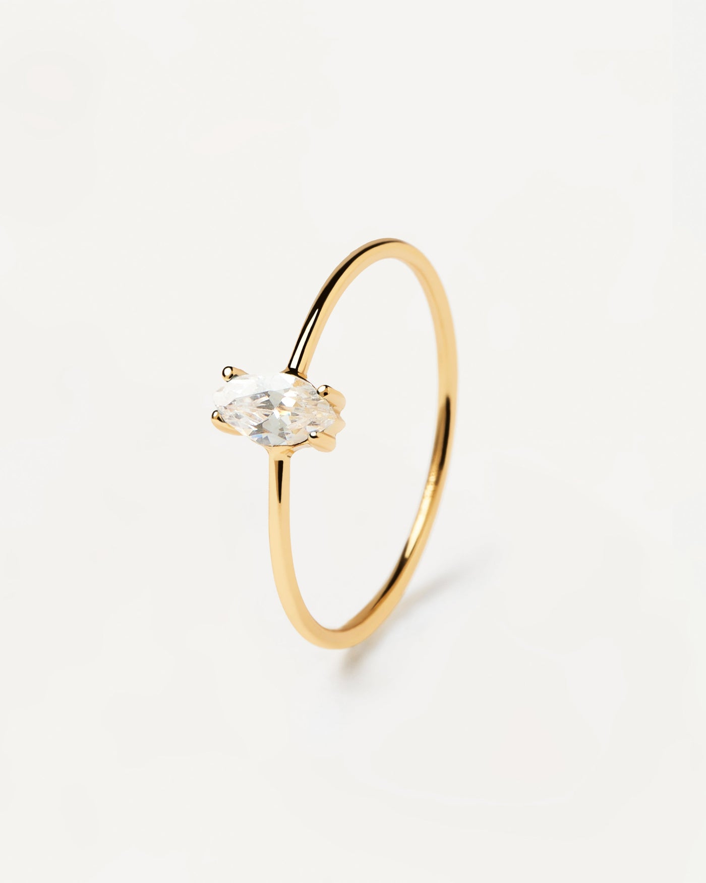 White India Ring. ring aus 18k vergoldetem silber mit einer marquise geschliffenen weissen zirkonia. Erhalten Sie die neuesten Produkte von PDPAOLA. Geben Sie Ihre Bestellung sicher auf und erhalten Sie diesen Bestseller.