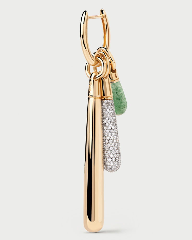 Ciondolo Avventurina Verde Drop - 
  
    Argento sterling / Placcatura in Oro 18K
  
