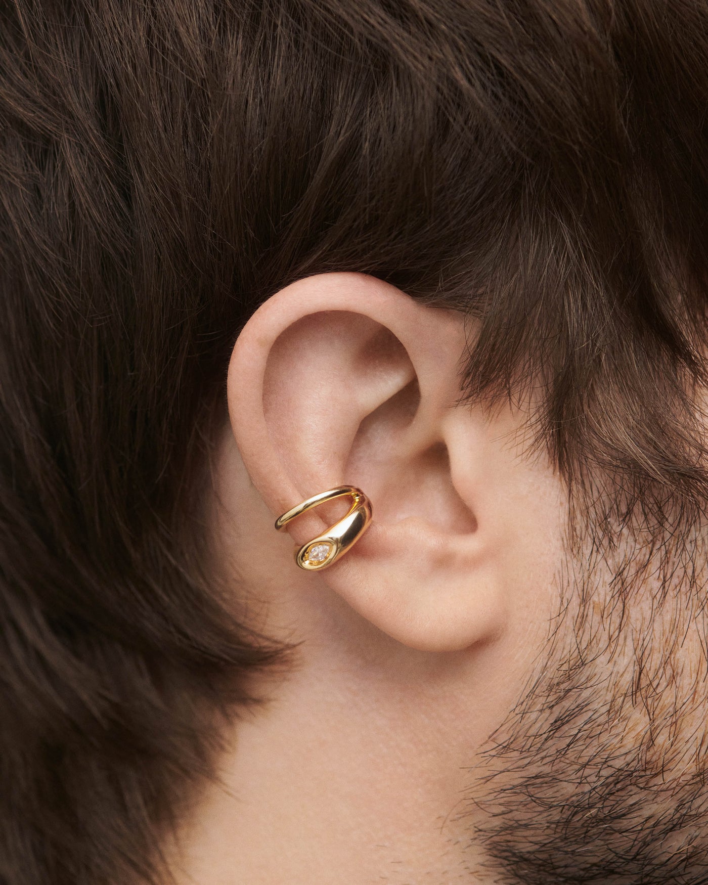 Ear Cuff Ura - 
  
    Plata de Ley / Baño de Oro 18K
  
