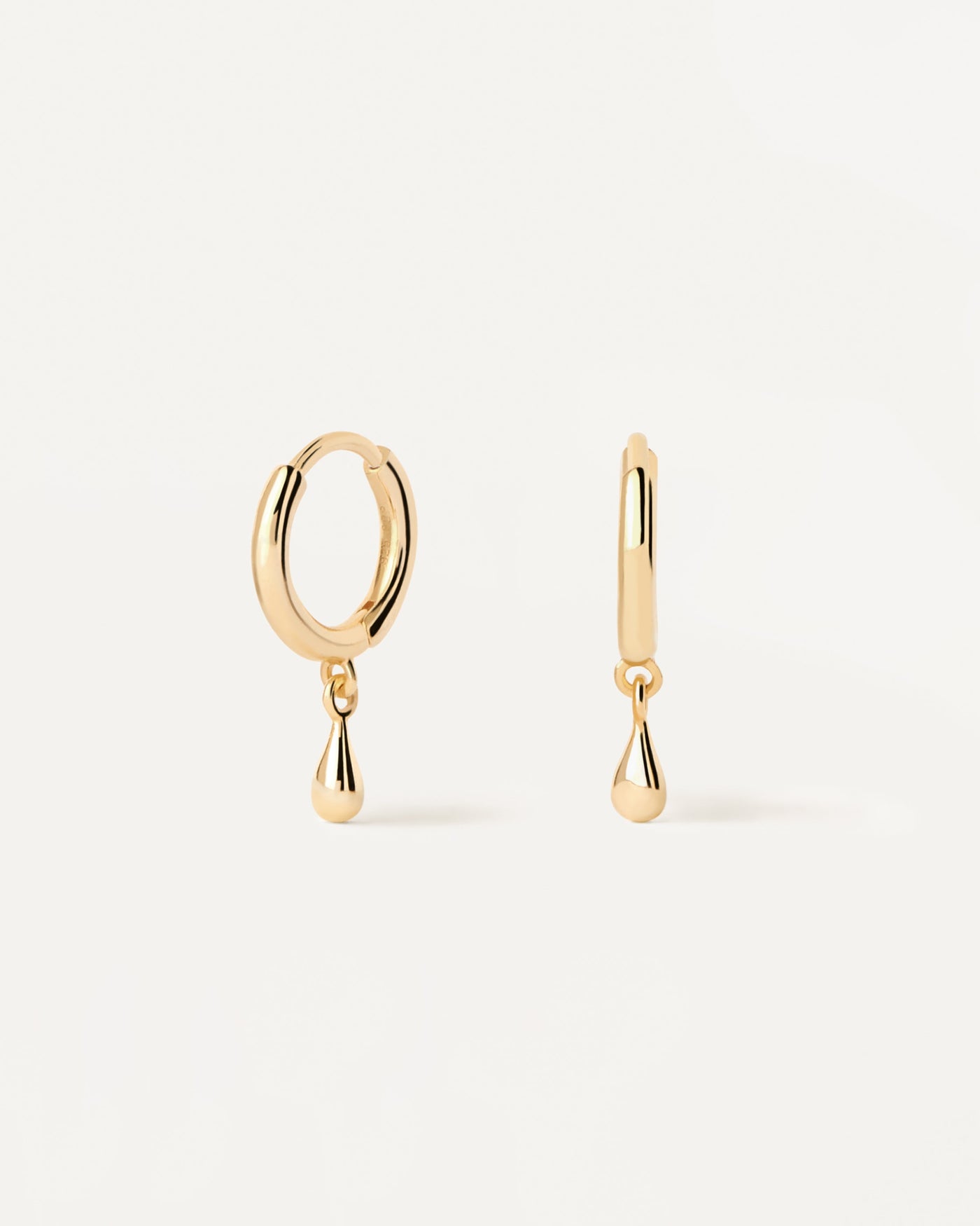 Aro Individual Teardrop - 
  
    Plata de Ley / Baño de Oro 18K
  
