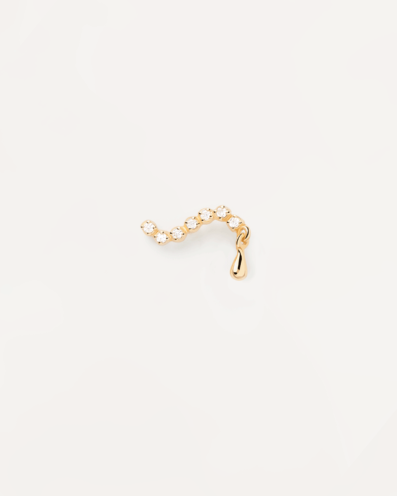 Pendiente individual stud Swim - 
  
    Plata de Ley / Baño de Oro 18K
  
