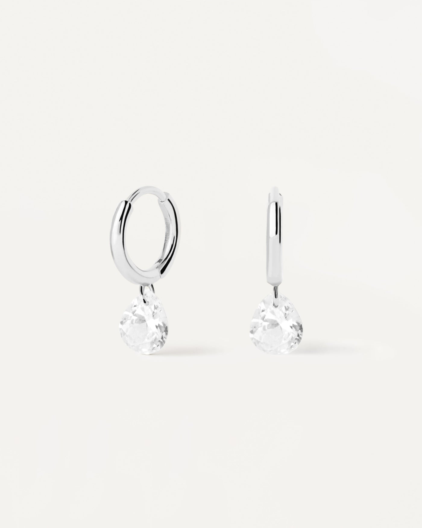 Aqua silver single hoop Earring - 
  
    Sterling Silver
  
