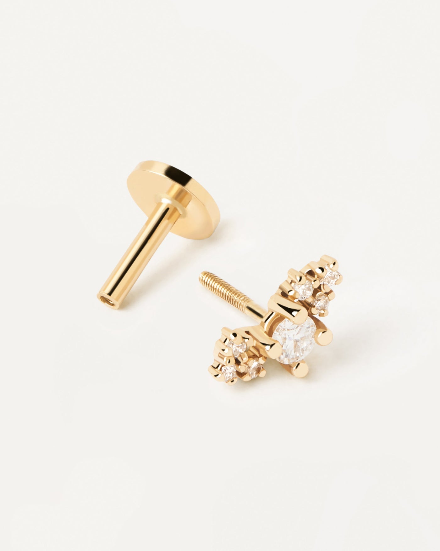 Diamonds and gold Amelie Single Earring - PDPAOLA