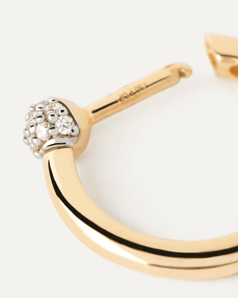 Créolle individuelle en or et diamants Chai - 
  
    Or 18 carats
  
