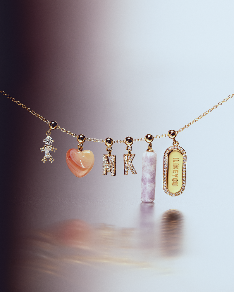 Ilikeyou Sparkly Charm - 
  
    Sterling Silver / 18K Gold plating
  

