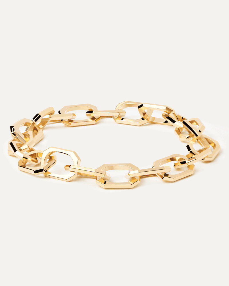 Bracelet chaine Small Signature - 
  
    Laiton / Placage Or 18 Ct
  
