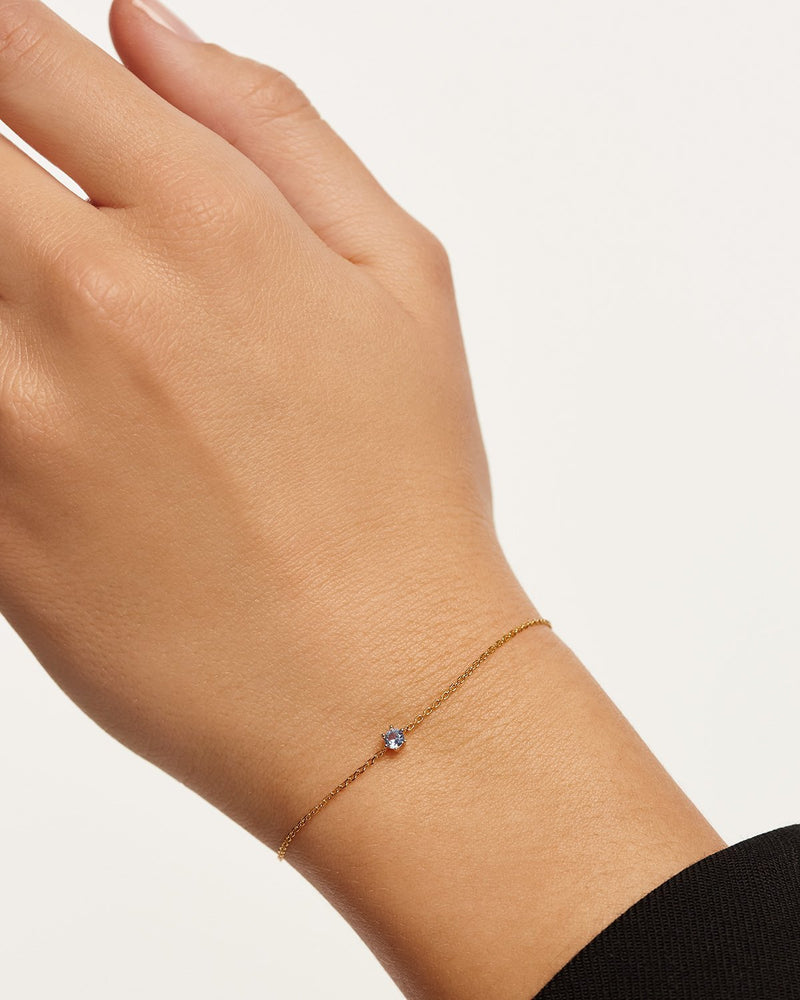 Bracciale Celeste Solitary - 
  
    Argento sterling / Placcatura in Oro 18K
  
