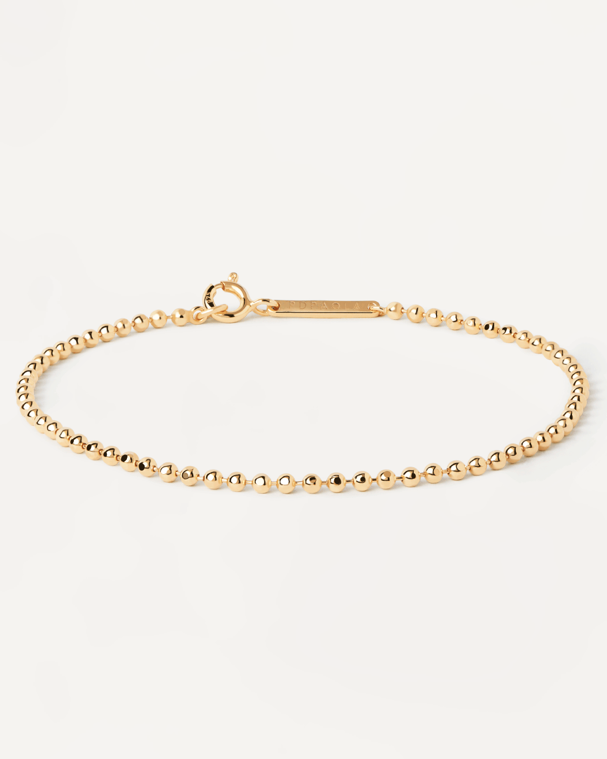 2023 Selection | Ball Chain Bracelet. Ball-textured chain bracelet in plain gold-plated silver. Get the latest arrival from PDPAOLA. Place your order safely and get this Best Seller. Free Shipping.