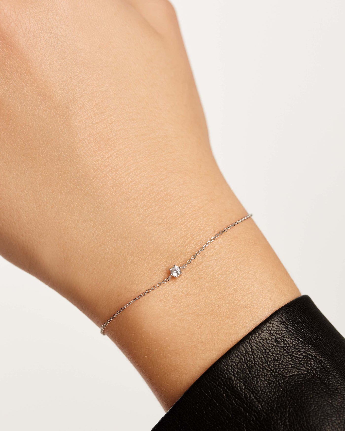 Bracelet White Solitary Silver 
  
    Argent massif
  
