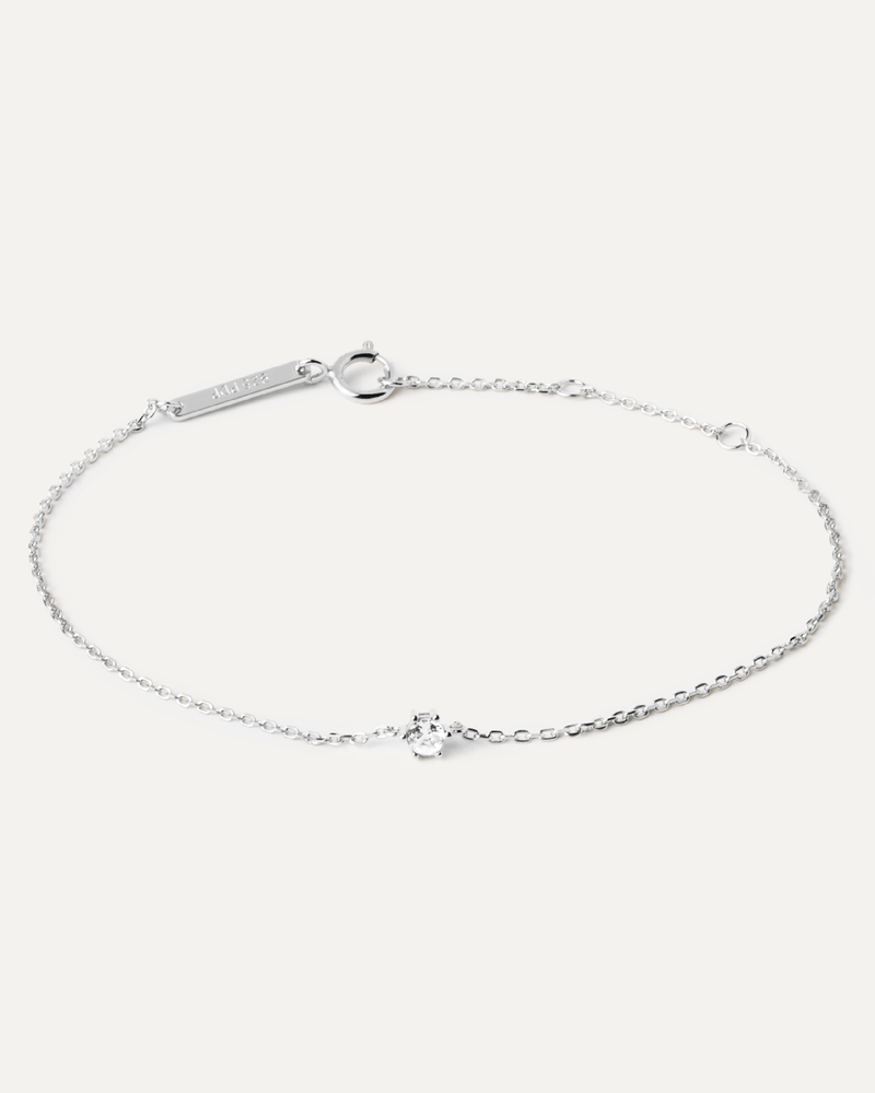 Bracelet White Solitary Silver - 
  
    Argent massif
  
