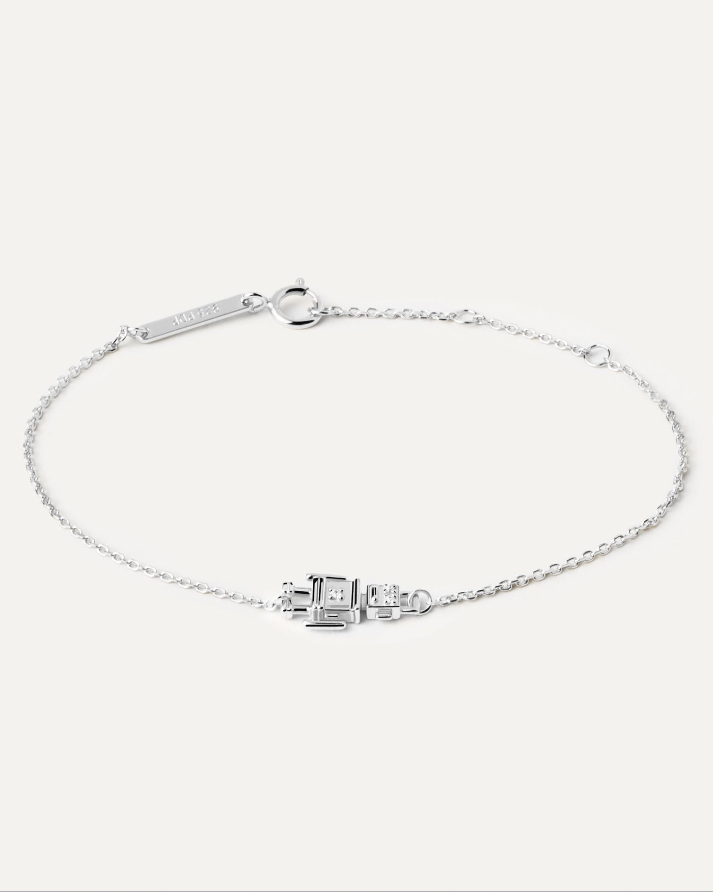 2023 Selection | Robert Silver Bracelet. Dainty sterling silver bracelet with a robot motive. Get the latest arrival from PDPAOLA. Place your order safely and get this Best Seller. Free Shipping.