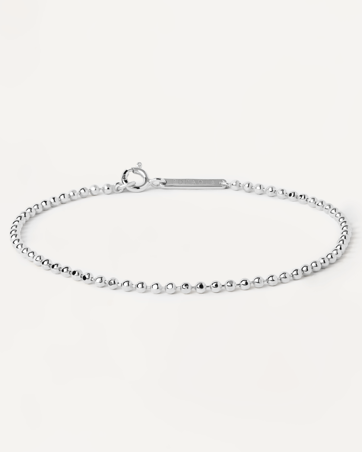 2023 Selection | Ball Chain Silver Bracelet. Ball-textured chain bracelet in plain sterling silver. Get the latest arrival from PDPAOLA. Place your order safely and get this Best Seller. Free Shipping.