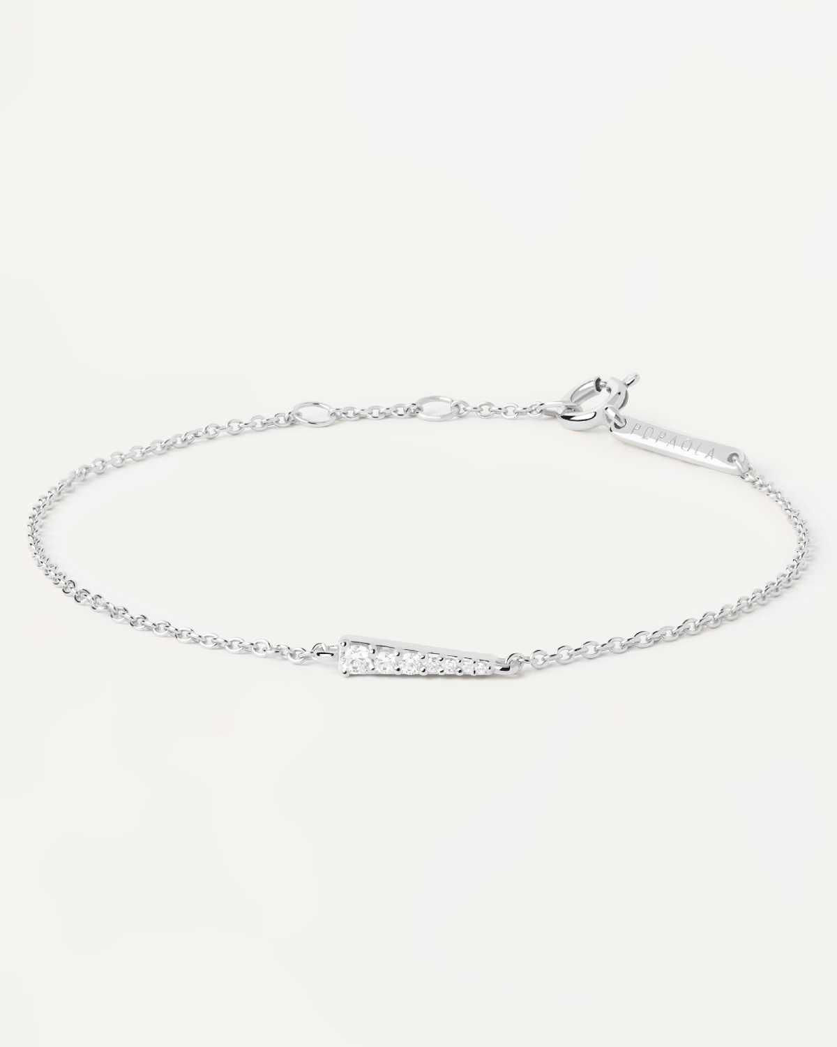 2023 Selection | Peak Silver Bracelet. 925 silver bracelet with white zirconia motive in tip shape. Get the latest arrival from PDPAOLA. Place your order safely and get this Best Seller. Free Shipping.
