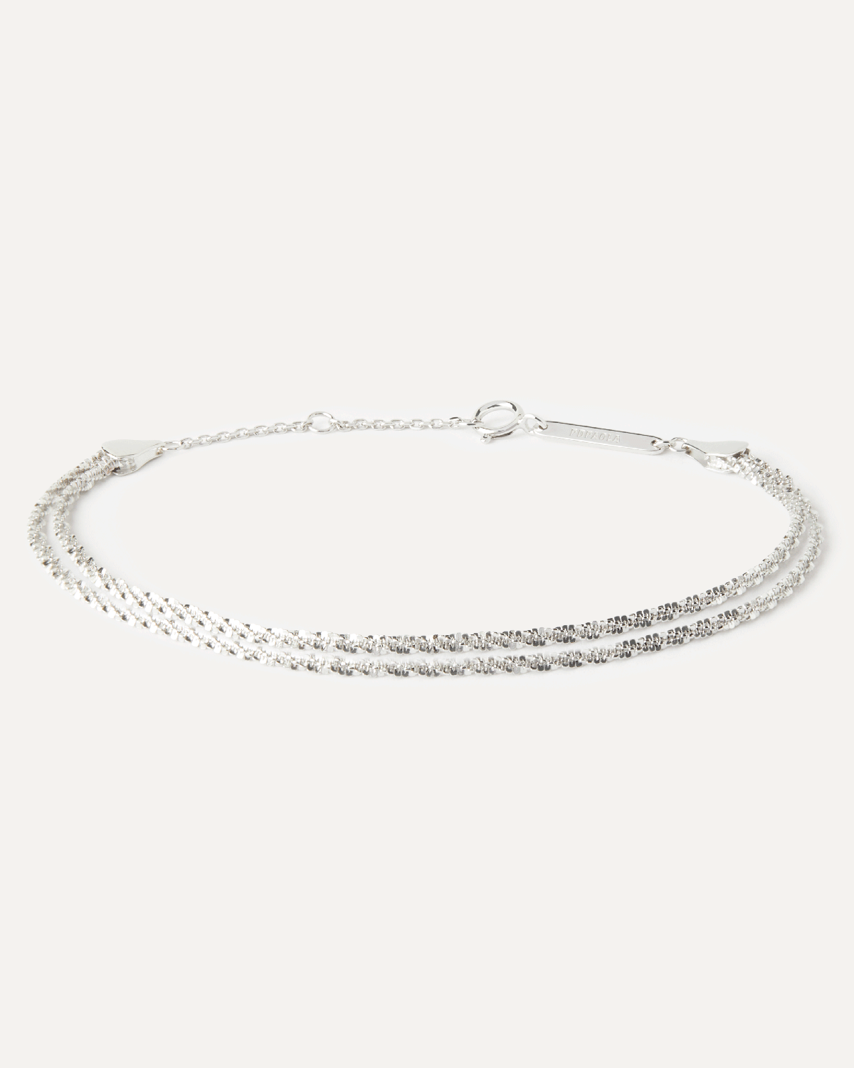 2024 Selection | Double sparkle silver chain bracelet. Get the latest arrival from PDPAOLA. Place your order safely and get this Best Seller. Free Shipping.